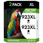 Load image into Gallery viewer, 923XL Black Ink Cartridges 2 Pack High Yield Replacement for HP 923 923e