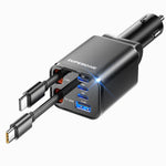 Load image into Gallery viewer, SUPERONE Retractable Car Charger with Dual Cables